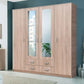 Maurice Sonoma Oak Effect 4 Door 2 Drawer Wardrobe