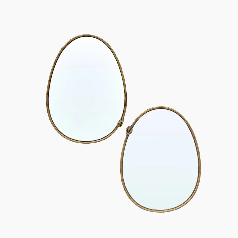 Elan Set of Two Iron Oval Mirrors