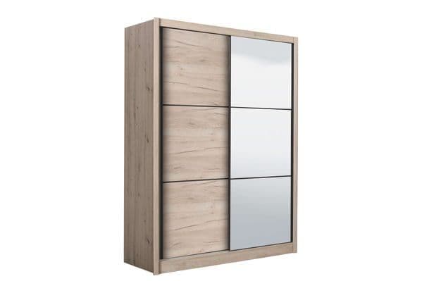 Mascotte Oak Effect Sliding Door Wardrobe 166cm