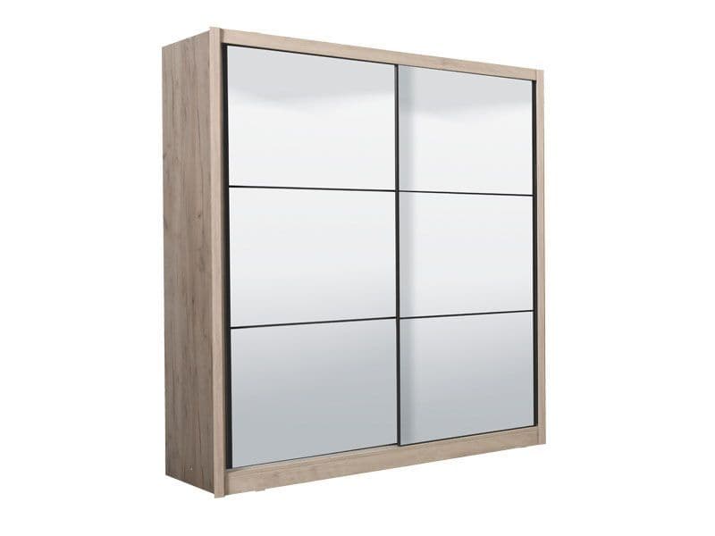 Martin Artisan Oak Effect Full Mirrored Sliding Door Wardrobe