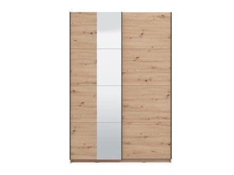 Marksville Oak Effect Sliding Wardrobe With Mirror