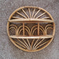 Evelyn Round Bamboo Wall Shelf with 2 Shelves