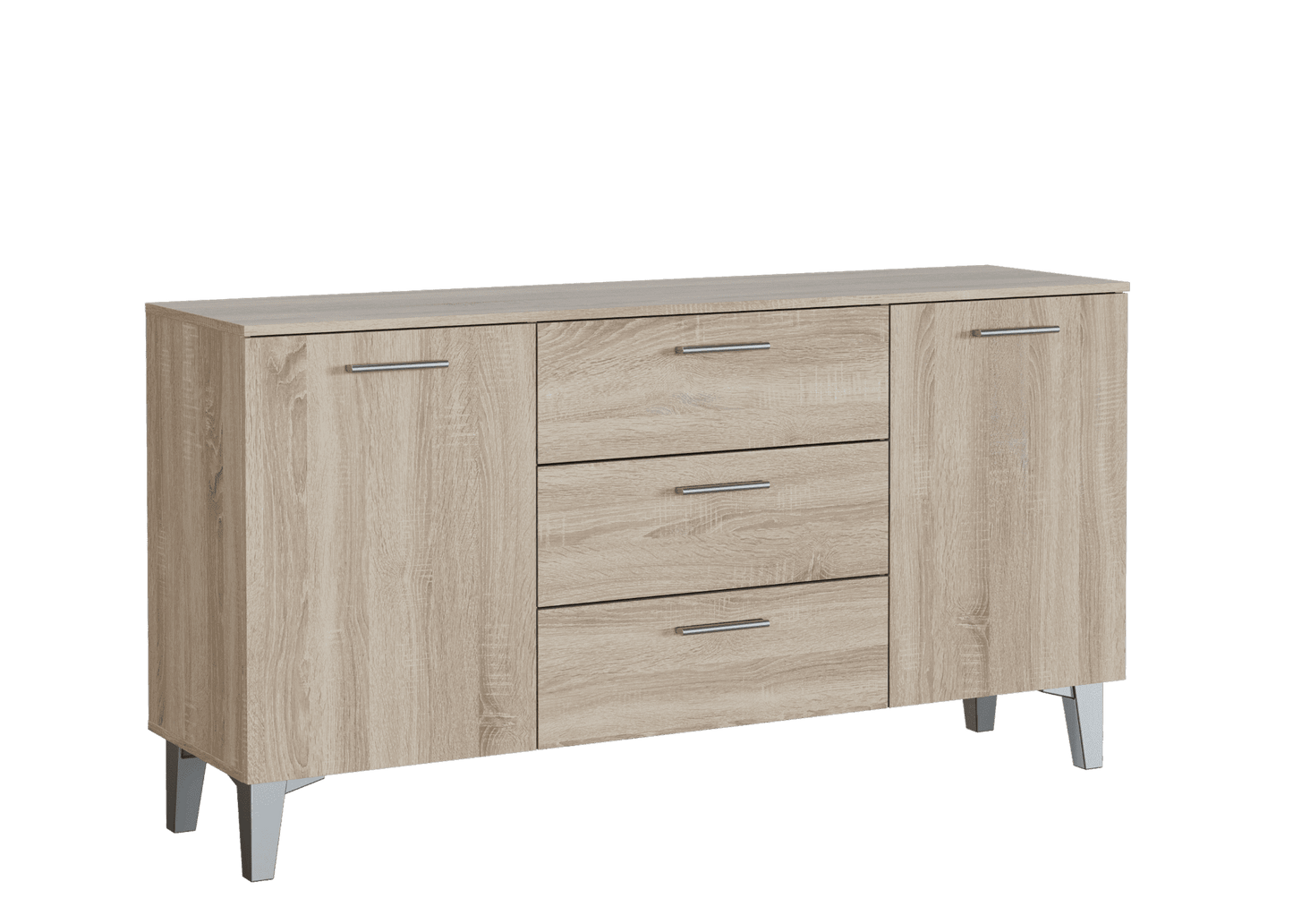 Larose Sonoma Oak Effect Large Wide 2 Door / 3 Drawer Sideboard