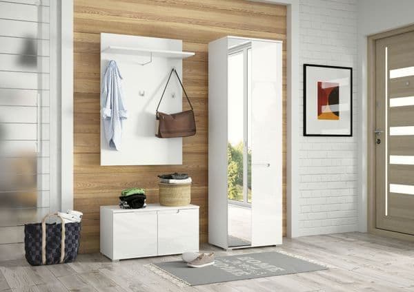 Larose White Hallway Storage Cupboard