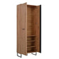 Lacombe Oak Effect Tall Slim 2 Door Wardrobe