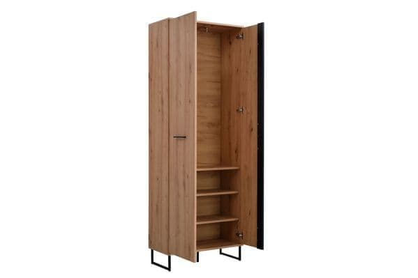 Lacombe Oak Effect Tall Slim 2 Door Wardrobe