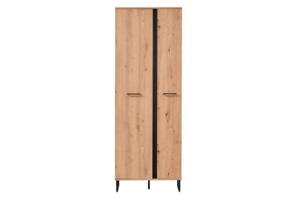 Lacombe Oak Effect Tall Slim 2 Door Wardrobe