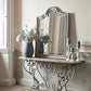 Ironwork and Reclaimed Pine Railing Console Table