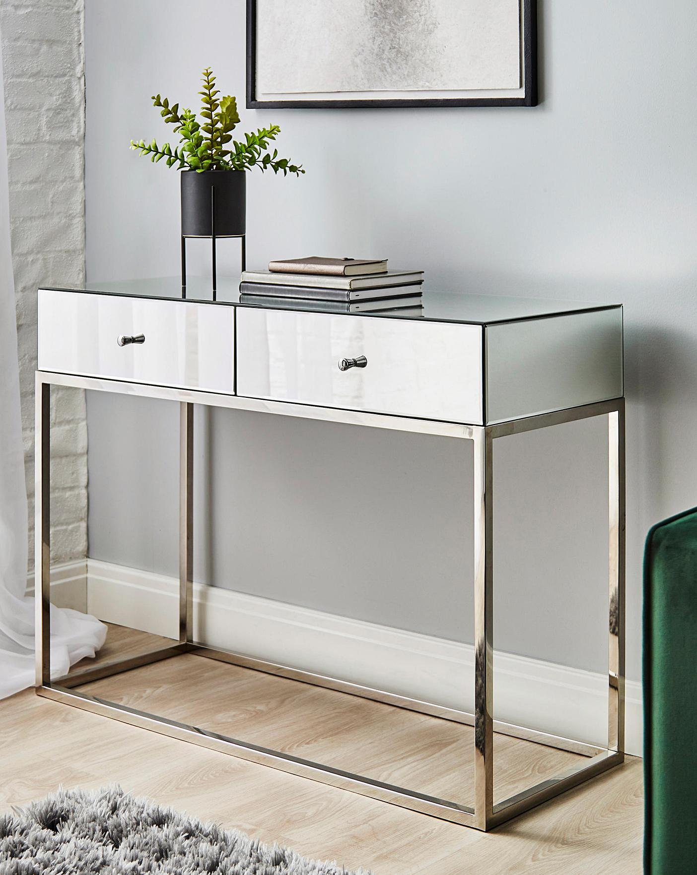 Claudia Mirrored Console Table by JD Williams