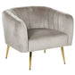 YASMEEN SILVER GREY VELVET ARMCHAIR by Fifty Five South