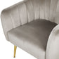 YASMEEN SILVER GREY VELVET ARMCHAIR by Fifty Five South