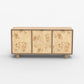 Urban Burl Three Door Cabinet