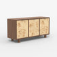 Urban Burl Three Door Cabinet, Walnut