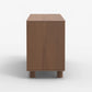 Urban Burl Three Door Cabinet, Walnut