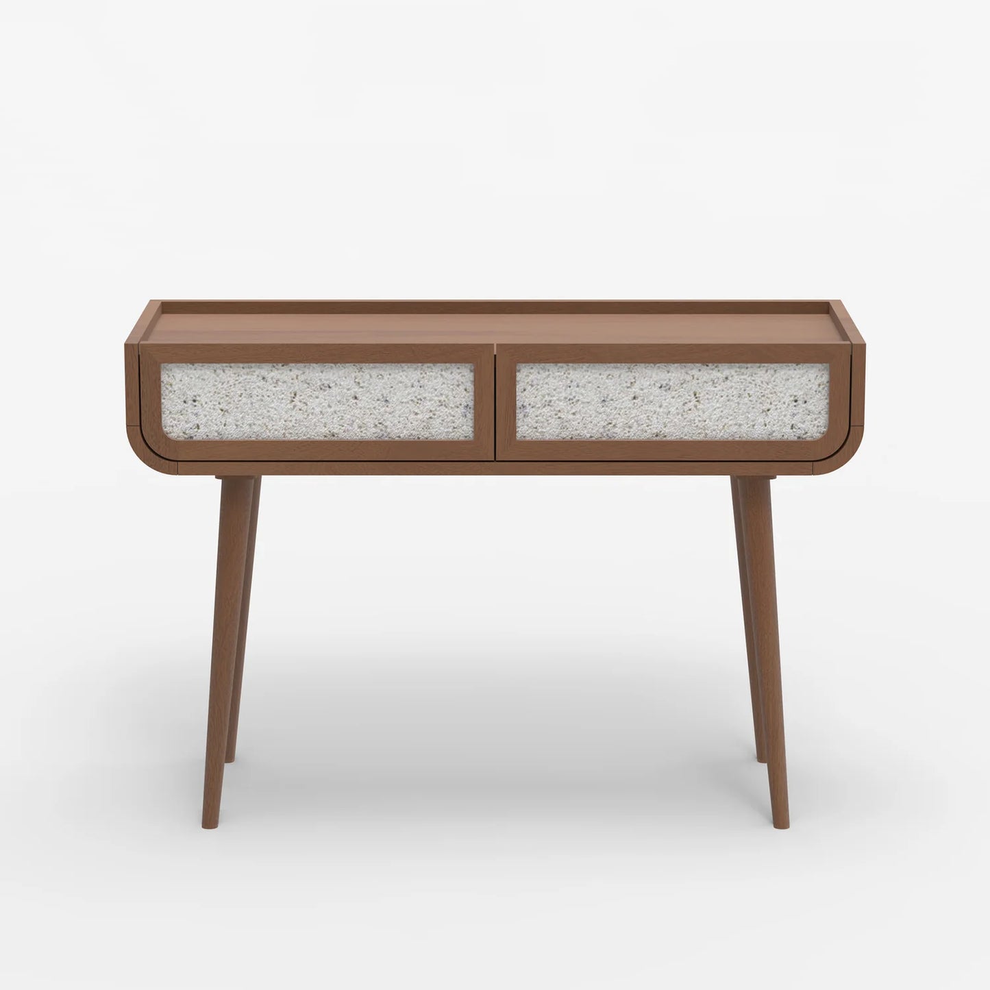 Oxy Two Drawer Console , Walnut