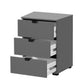 Kendale Grey 3 Drawer Bedside Table