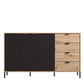 Kaplan Artisan Oak Effect And Black Sideboard