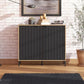 Kaplan Artisan Oak Effect And Black Small Sideboard