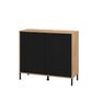 Kaplan Artisan Oak Effect And Black Small Sideboard