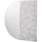 SEI Furniture Bowers 32" Arch Faux Marble Decorative Mirror in White