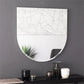 SEI Furniture Bowers 32" Arch Faux Marble Decorative Mirror in White