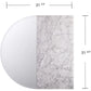 SEI Furniture Bowers 32" Arch Faux Marble Decorative Mirror in White