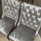 Set of Two Rosdorf Park Cooley Upholstered Dining Chairs in Silver