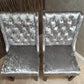 Set of Two Rosdorf Park Cooley Upholstered Dining Chairs in Silver