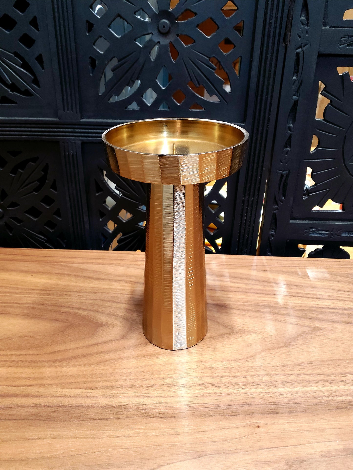 Room Perfected Small Gold Candle Holder