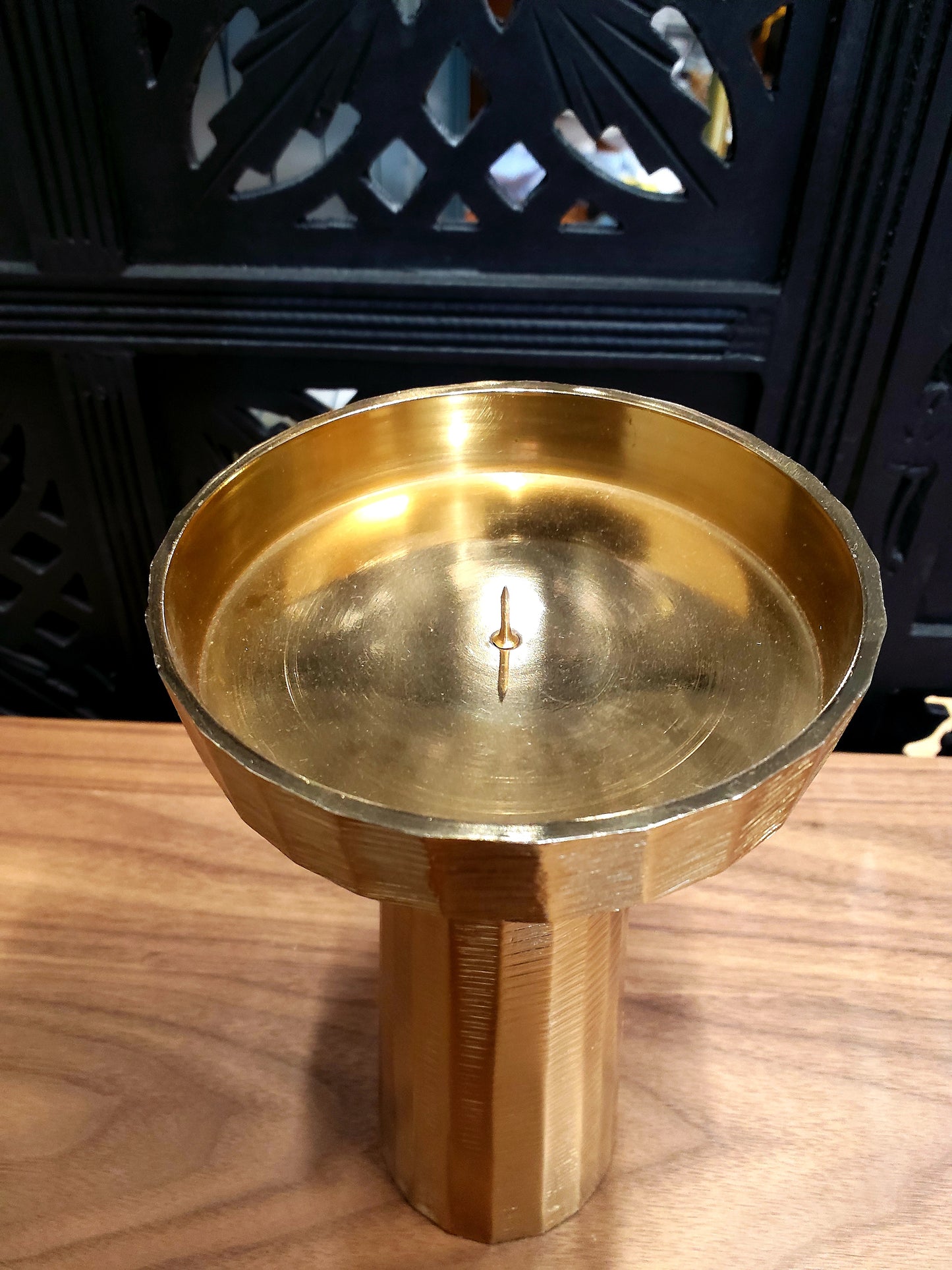 Room Perfected Small Gold Candle Holder