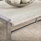 Camelia Cocktail Table, Grey & Chrome