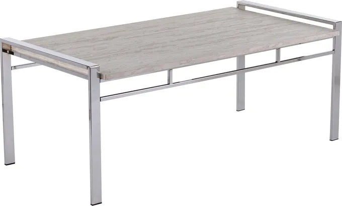 Camelia Cocktail Table, Grey & Chrome