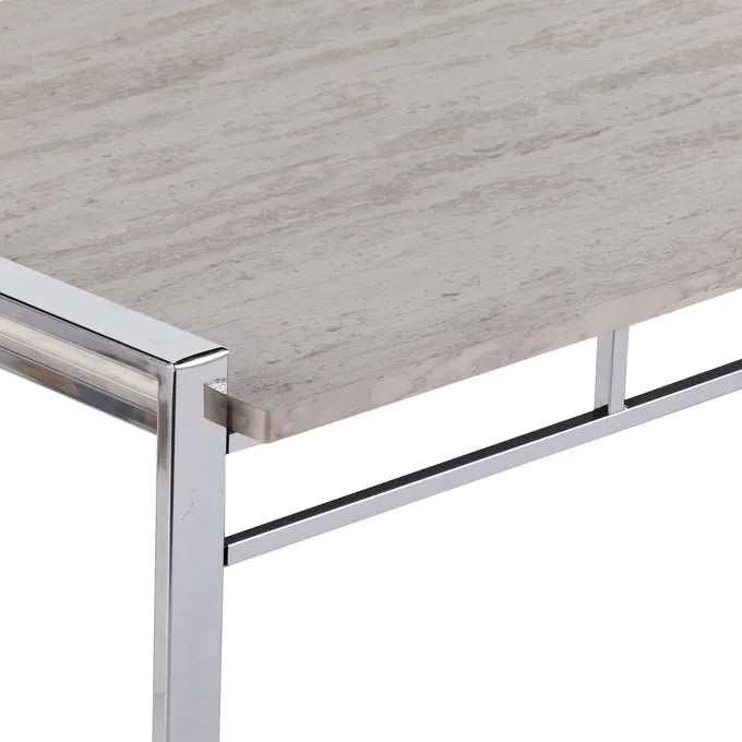 Camelia Cocktail Table, Grey & Chrome