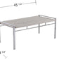 Camelia Cocktail Table, Grey & Chrome