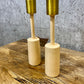 Cream & Gold Ceramic Candle Holders